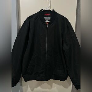 Michael Kors Men's Black Bomber Jacket with Subtle Logo